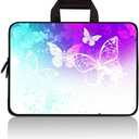 14 15 15.4 15.6 inch Laptop Handle Bag Computer Protect Pouch Holder Notebook Sleeve Neoprene Cover Soft Carrying Travel Case Fit Dell Lenovo HP Chromebook ASUS Acer(Colorful Butterflies)