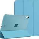 MoKo for iPad (A16) 11th Generation Case 11 Inch 2025, iPad 10th Generation Case 10.9 Inch 2022, Slim Stand Hard PC Translucent Back Shell Smart Cover, Support Touch ID, Auto Wake/Sleep, Navy Blue