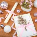 Light Pink Velvet Ribbon 1'' 50 Yards Velvet Fabric Vintage Ribbon for Christmas Tree, Gift Wrapping, Flower Bouquet, Wreath Decorations, Bow Making (Light Pink, 1"-50 Yard)