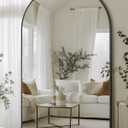 Full Length Mirror, 76"x44" Floor Mirror Freestanding, Oversized Floor Standing Mirror Full Body Mirrors with Stand for Bedroom, Hanging Mounted Mirrors for Living Room, Black, Arched