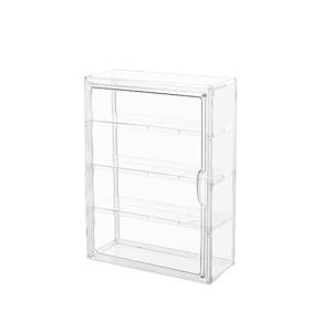 BOHOIDEE 4 Tiers Clear Display Case for Figures, Acrylic Storage Organizers Box with Magnetic Door, Wall-Mounted Dustproof Showcase for Collectibles Action Figure(1PACK, Wall-Mounted Large)