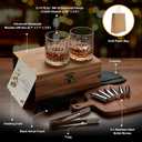 Gifts for Men Dad, Father's Day Anniversary Birthday Gifts Ideas for Him Husband Boyfriend, Stainless Steel Whiskey Stones and Whiskey Glasses Set, Unique Whiskey Bourbon Groomsman Gifts for Men Boss