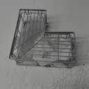 Adhesive Corner Shower Caddy - No Drilling Wall Mounted Shower Shelves-Rustproof, Organizer for Bathroom with Soap Holder. Silver