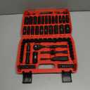 96-Piece 3/8" Drive Impact Socket Wrench and Bit Set, SAE 5/16”-3/4” & Metric 8-22mm, Cr-V Standard & Deep Sockets, Power Bits, Ratchet Handle, Universal Joint, Bit Holder, Adapters, Spark Plug Socket