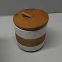 Miamolo Spice Jars with Lid, Coffee Container Kitchen Food Storage Jars for Spice Sugar Tea Bag, Stackable Decorative Jars for Countertop, White & 37 fl.oz