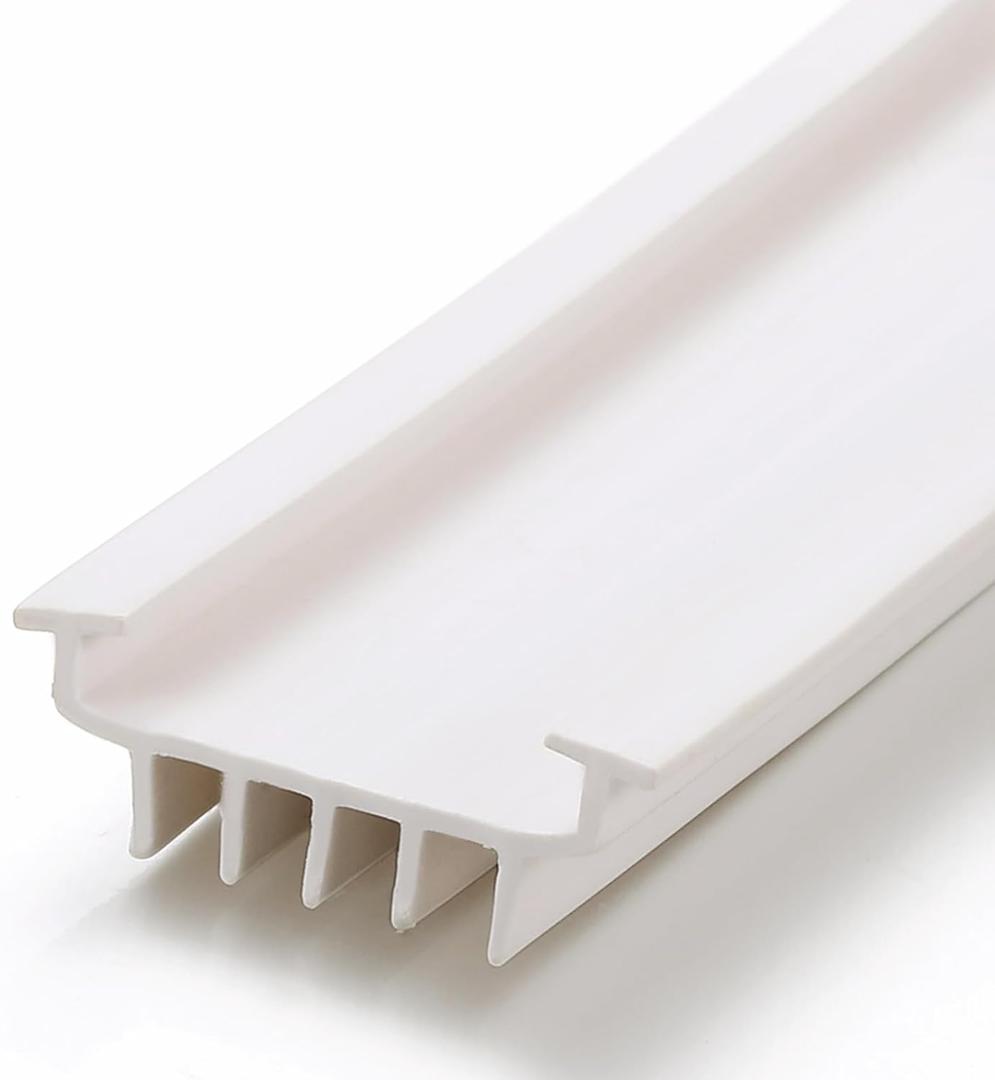 Nuanchu 1 Pc Hardware U Shaped Rubber Door Bottom Sweep Weather Stripping Seal for Exterior/Front Doors Weatherproof & Noise Reducing Includes Rubber Door Seal Bottom Only (48 Inch,White)