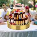 11.8''Gold Mirror Cake Stand Acrylic Dessert Table Display Holder, Round Cake Tray Serving Platter for Party, Wedding, Birthday, Baby Shower, Anniversary