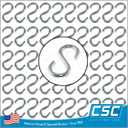 Clip Strip 100 Pack S Hooks, Heavy Duty, 1.625" L x 0.135" Diameter S Shaped Hook for Hanging Signs, Displays, Products on Racks, in Retail, Hang Plants, Curtains, Jewelry, Kitchenware, in Household