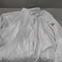Alimens & Gentle Mens Solid Oxford Shirt Long Sleeve Dress Shirt Work Casual Button Down Shirts with Pocket (White, XXL)