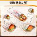 Honoson 300 Pcs Proof Food Wrappers Hamburger, Cheeseburger and Hot Dog Bags Disposable Foil Paper Hot Dog Sleeves for Fast Food and Truck BBQ Foil Paper Supply for Themed Party Event