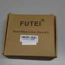 FUTEI Dark Grey Chenille Throw Pillow Covers 18x18 Inch Set of 2, Edges Double-Stitched Cushion Cases, Modern Home Decor for Couch Living Room