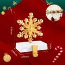DOYOLLA Snowflake Christmas Stocking Holders Set of 4, Xmas Stocking Holders for Mantle, Mantel Fireplace Topper Stand Hooks, Stockings Hangers for Holiday Decorations