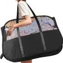 Collapsible Laundry Baskets with Easy Carry Handles, 95L Clothes Hamper for Storage, Foldable Laundry Basket Tear-proof, Large Pop Up Hampers for Laundry, Bedroom, Bathroom, Dorm Black