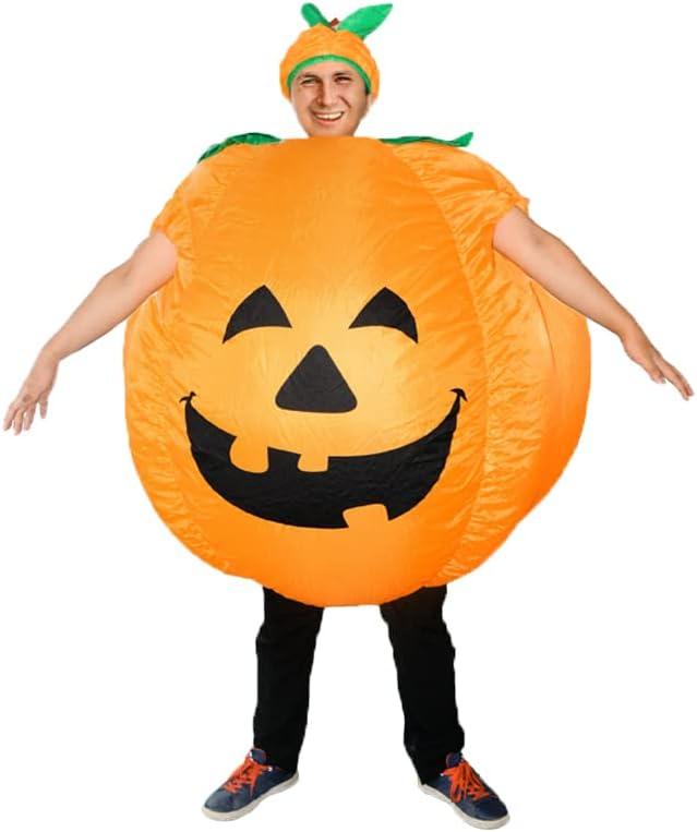 UDYR Inflatable Blow Up Pumpkin Costume for Adult Halloween Party Cosplay Suit Men Women Funny Costume