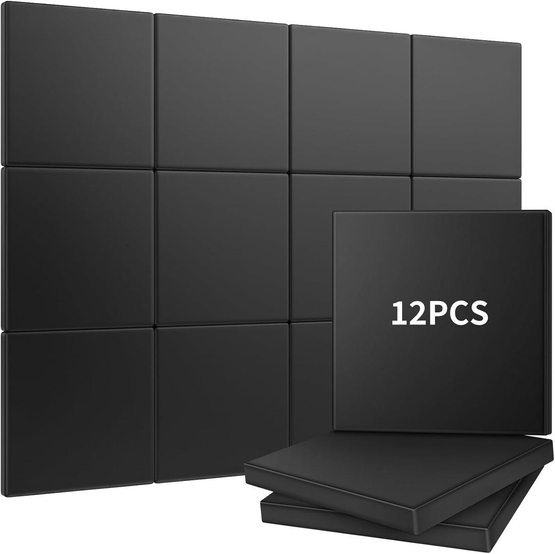 12 Pack Golf Wall Padding Panels Golf Enclosure Padding, 20"x20"x2" High-Density Impact Protection for Indoor Wall Pad, Kids Playrooms & Sports Areas, Gym Wall pad