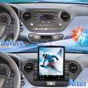 Android 14 Double Din Car Radio Compatible with Hyundai Grand I10 2014-2019, 4G+64G 9.7" Touch Screen Car Stereo with Wireless Carplay Android Auto GPS WiFi Mic Backup Camera
