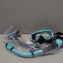 Greatever Snorkel Set Pano 3 Window Snorkel Mask Adult, Panoramic Wide View, Anti-Fog Scuba Diving Mask, Anti-Leak Snorkel Goggles Dry Top Snorkel, Professional Snorkeling Gear for Adults