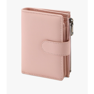 GAEKEAO Small Wallets for Women Leather RFID Blocking Bifold Zipper Pocket Wallet Card Case Purse with ID Window
