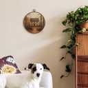 TLESKE Vintage Fall Farmhouse Cottage Round Wall Art Decor Framed 10x10, Dark Cottagecore Autumn Canvas Wall Art Prints Artwork, Country Forest Wall Hanging Room Door Decor for Bedroom Kitchen