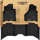 LASFIT Floor Mats for 2019-2025 2026 Ram 2500/3500 Crew Cab Bucket Seat for Carpet & Vinyl Floor (NOT fit Model with PTO Kit), All Weather TPE Custom Fit Car Mats Floor Liners 1st & 2nd Row, Black