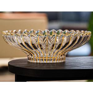 MAGCOLOR Hand-painted Gold Decorative Bowl-12 inch Diameter, Fruit Bowl, Kitchen Table Centerpiece, Home Decor. (Gold)