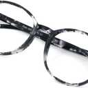 VisionGlobal Blue Light Blocking Glasses for Women/Men, Anti Eyestrain, Computer Reading, TV Glasses, Stylish Oval Frame, Anti Glare (Gray, +3.75 Magnification) (05_days_gray)