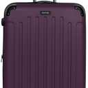 Kenneth Cole REACTION Renegade Luggage Expandable 8-Wheel Spinner Lightweight Hardside Suitcase, Midnight Plum, 28-Inch Checked