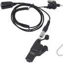 QD Quick Disconnect Quick-Release Walie Talkie Earpiece Ear Piece Two Way Radio Headset Compatible with Motorola XTS 2500 5000 XTS2500 XTS5000(Wired,Black)