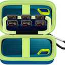 Case Compatible with SanDisk Extreme Pro/for SanDisk Portable SSD 1TB 2TB 4TB 500GB/ for Crucial X9 X10 Pro External Solid State Drive, Travel Storage Bag for 2 SSD and SD Card - Monterey (Box Only)