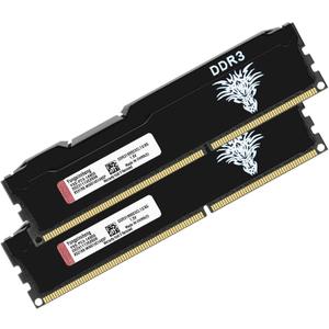 Yongxinsheng 16GB (8GBx2) DDR3 1866MHz (PC3 14900) CL13 Desktop Memory 240Pins 1.5V Non-ECC Unbuffered Ddr3 UDIMM RAM - Black