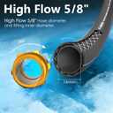 5/8 IN. 10FT. Heavy Duty Hybrid Garden Hose, High Flow 5/8" I.D. No Memory Durable Lightweight Water Hose Leader Hose for Watering, Irrigation, Water Transfer Pump