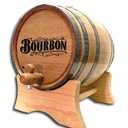 1 Gallon American Oak Bourbon Aging Barrel (5 Liter) with Wood Stand, Bung and Spigot - Age Cocktails, Whiskey, Rum, Tequila, Beer & Wine - Laser Engraved Bourbon Barrels (B512)