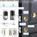 Veise VE06-L Smart Locks with 2 Lever Handle Set, App Control, Keyless Entry Deadbolt for Front Door, Electronic Digital Touchscreen Keypad, Auto Lock, Waterproof, Easy Installation, Satin Nickel