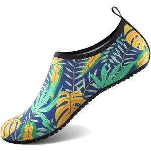 Tanamo Water Shoes for Women Men for Swim Pool Beach Camping Cruise Vacation Quick-Dry Aqua Socks Barefoot Yoga Travel Accessories Must Haves Zapatos De Agua 2026 New, 5-6 Women/4-5 Men, Painted Leaf