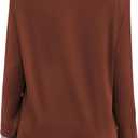 Long Sleeve Shirts for Women Fall Business Casual Blouses Crewneck Pleated Work Tunic Tops 2025 (M)