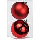 Christmas Ornaments Balls 5.9" Large Christmas Decorations Xmas Tree Shatterproof Big Red Christmas Ball Ornaments with Hanging Loop for Wedding Holiday Halloween Party Indoor Outdoor Decor 2 Pcs