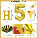 2 x 50th Brithday Decorations for Men Women - Funny Gold Glitter 50th Birthday Banner Sign, 50 Balloon Number & Triangle Banner Set - 50th Birthday Gifts for Her Him Party Favors Supplies