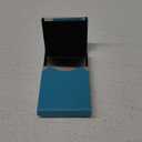 JuneLsy Professional PU Leather Business Card Holder Case Metal Name Card Holder Pocket Business Card Carrier for Men & Women with Magnetic Shut (S-Light blue)