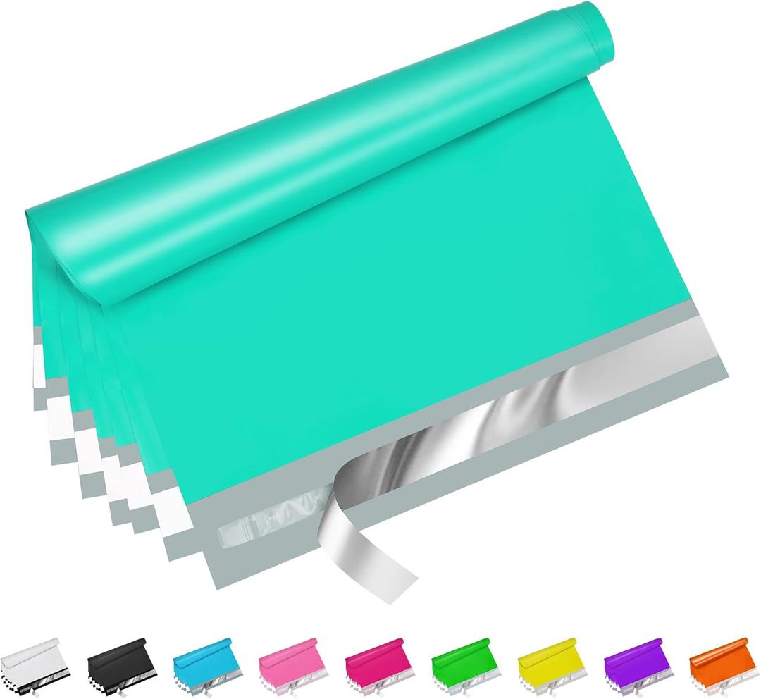 Teal Poly Mailers 14.5x19 Inch 50 Pcs, Strong Adhesive Shipping Bags for Clothing, Self-Sealing and Waterproof Mailing Envelopes, Privacy Protected Mailer Bags for Small Business