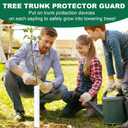 4 x 4PCS Tree Trunk Protector Guard, 2 Size Plastic Spiral Tree Bark Protector Tree Wraps to Protect Bark, Tree Tubes Protect Saplings Plants from Deer, Rabbit, Cats, Rodents, Mowers, Trimmers