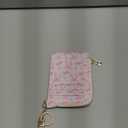 GIANCOMICS Slim Wallet Credit Card Holder Women, Cute Bow Rfid Small Card Case, Keychain Thin Pocket Curved Zipper Wallet, Travel Card Holder PU Leather ID Window, Girly Ladies Female Gifts