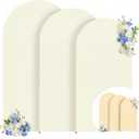 Wedding Arch Backdrop Cover Set of 3, Ivory and Champagne Double Color Arch Stand Covers, 7.2FT, 6.6FT, 6FT Spandex Fitted Arch Covers for Wedding Baby Shower Banquet Photography Background Decoration