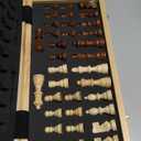 Magnetic Chess Board Set for Adults & Kids, 15" Wooden Folding Chess Boards, Handcrafted Portable Travel Chess Game with Pieces Storage Slots