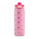 Ello Pop & Fill 18oz Stainless Steel Kids Water Bottle with Quick Fill Lid | Vacuum Insulated BPA Free Bottle with Leak Proof Straw and Chug Lid, Dishwasher Safe, Gift For Kids Teens, Strawberries