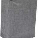 Amosfun Dirty Clothes Laundry Hamper Wheels and Handles Foldable Storage Basket for Bedroom Bathroom College Organizing Clothes and Soft Light Grey