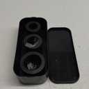 Ice Cube Tray for Tumbler Cup 30Oz-40Oz, 3 Pcs Silicone Cylinder Ice Mold with Lid and Bin for Freezer, Easy Fill and Release Ice Maker for Whiskey, Cocktail BPA-Free (Black)