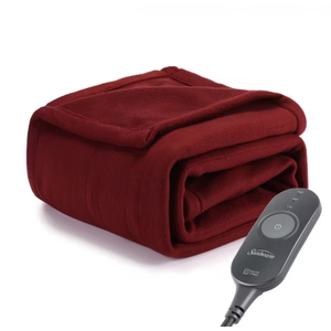 Sunbeam Throw Microplush Sherpa Heated Throw Size 50x70 in