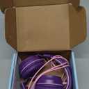 Kids Headphones, Wired Headphones for Kids On Ear with Microphone, 93dB Volume Limiter Headphone for Girls Boys, Foldable Lightweight Headphone for School Learning & Entertainment, Pink Purple