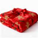 Ultra Soft Fleece Blanket Throw Size - Christmas Flannel Fleece Luxury Throw Blanket - Lightweight Throw for Couch, Bed, Chair - Warm & Breathable - Cozy Microplush Bedding - Gingerbread Man (04 - Gingerbread Cookie)