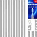 Delamu 157in Cord Covers for Wires on Wall, Cord Hider for 1 Cord, Paintable Cable Hider, Cable Management Wire Covers for Cords, 157in L x 0.55in W x 0.4in H, Grey